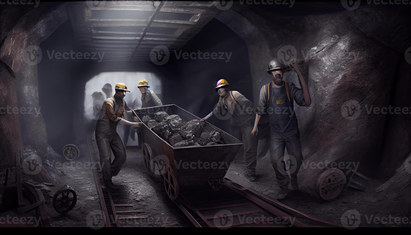 souterrain exploitation minière charbon exploitation minière dans mien mineur dans souterrain mien sur charbon exploitation minière travail. mien ouvriers sur souterrain hardroc la main d'oeuvre journée ai généré photo
