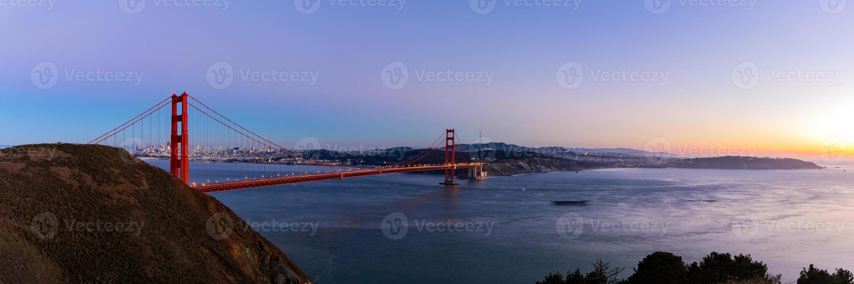 Vue panoramique du Golden Gate Bridge, San Francisco, USA photo