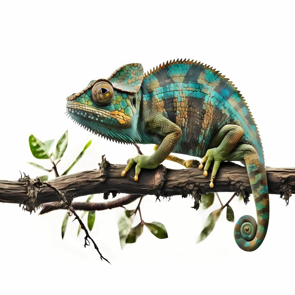 caméléon illustration ai généré photo