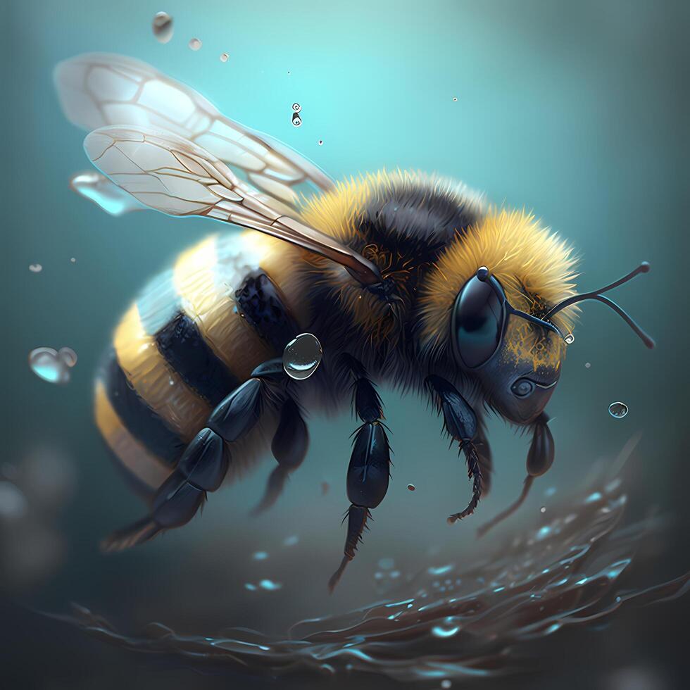 mon chéri abeille illustration ai généré photo