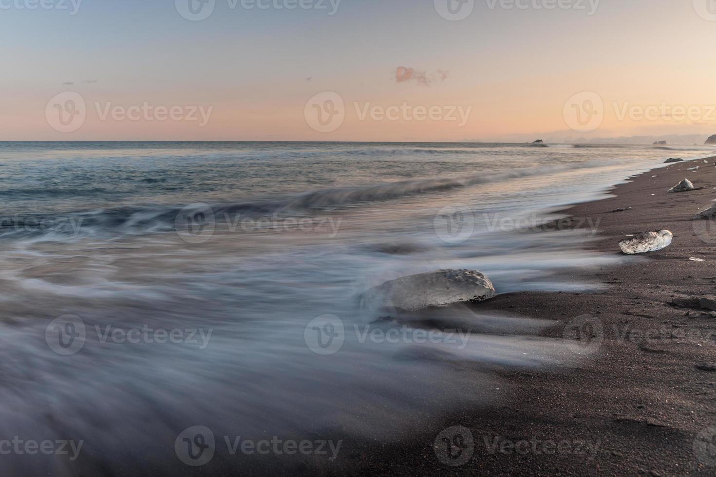 la glace blocs sur le pacifique côte photo