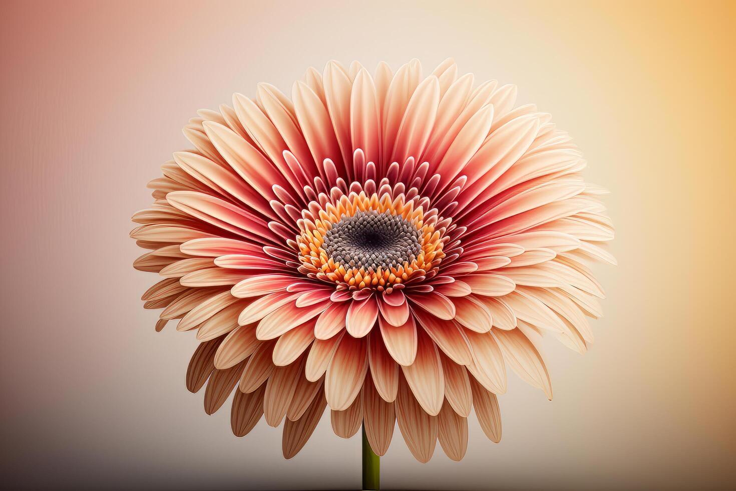 coloré Orange Naturel gerbera fleur. illustration ai génératif photo