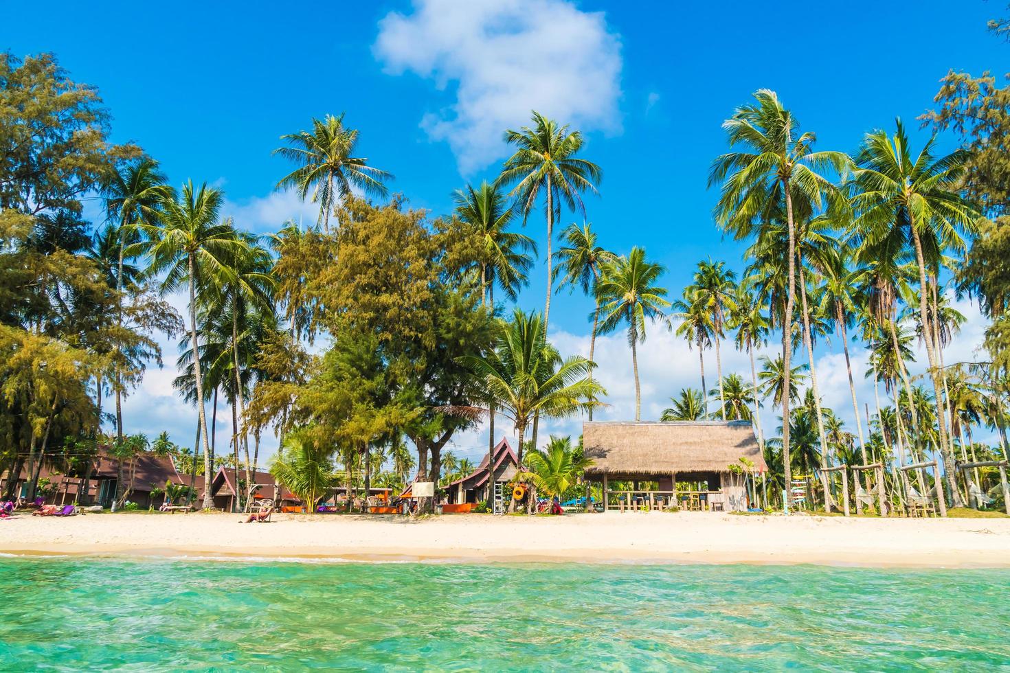 belle plage tropicale et mer photo