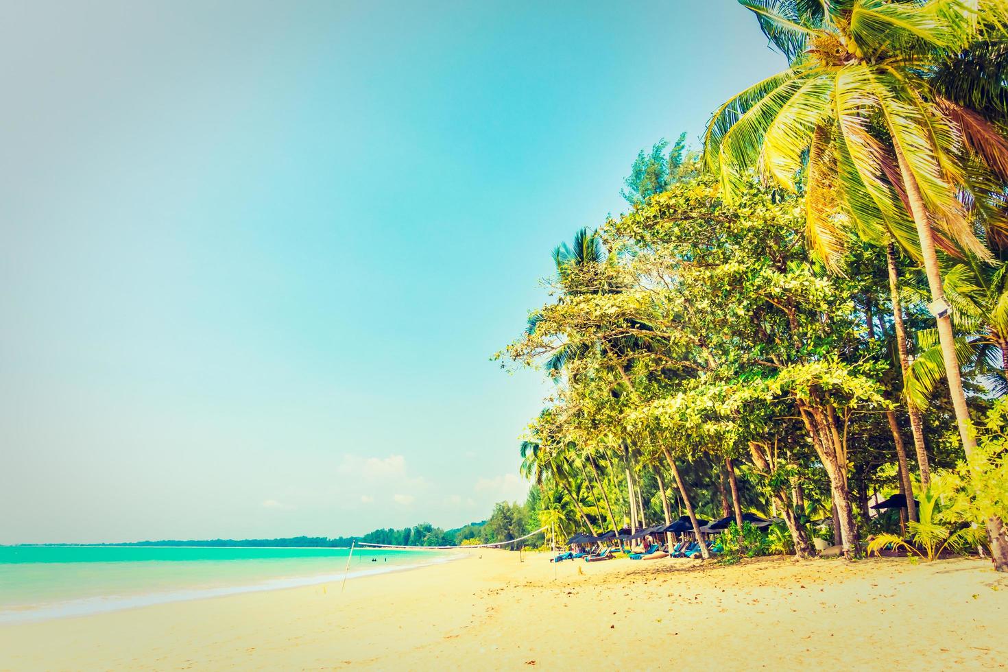 belle plage tropicale et mer photo