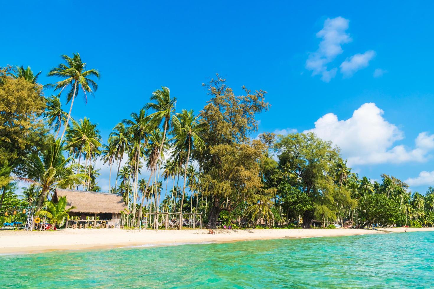 belle plage tropicale et mer photo