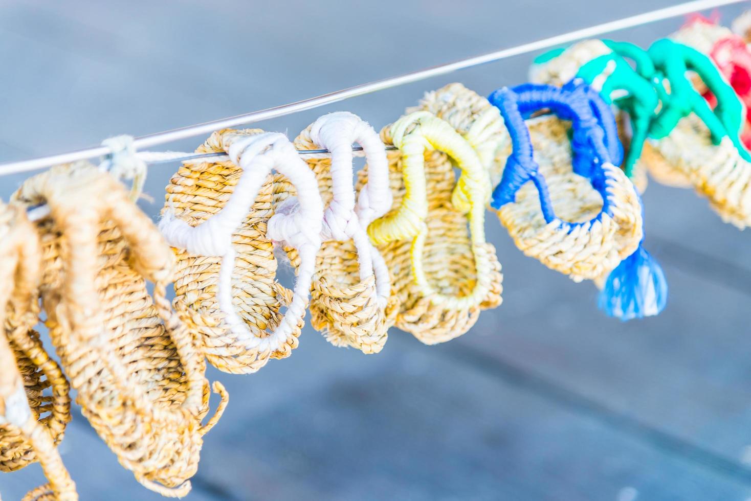 chaussures de sandale de paille photo