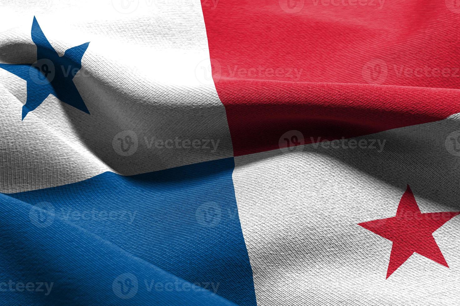 3d illustration fermer drapeau de Panama photo