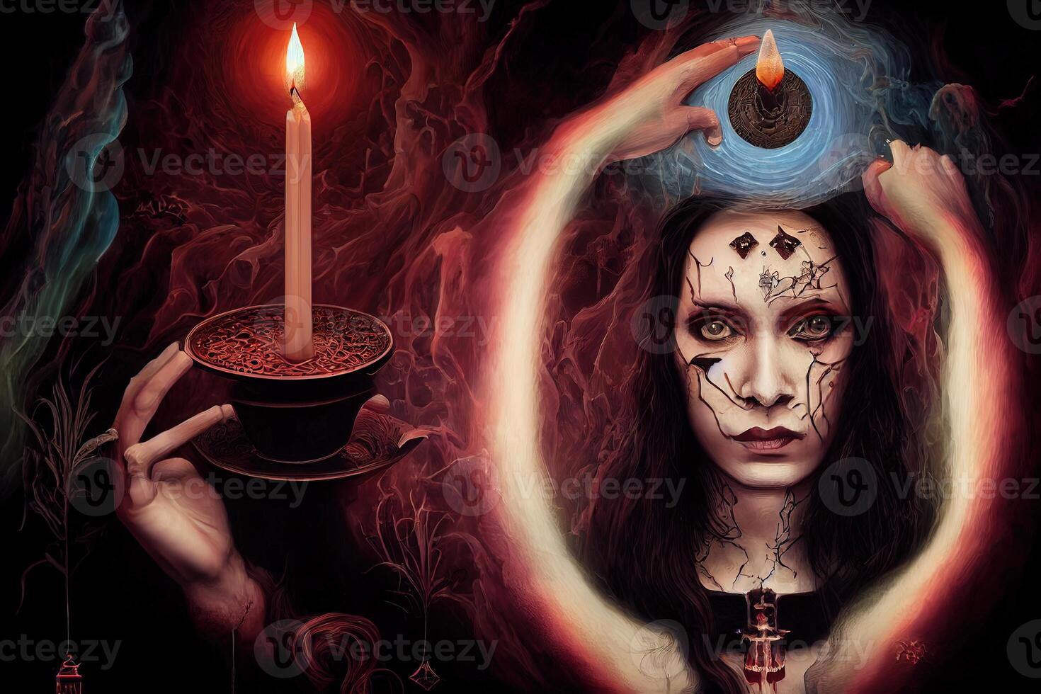 illustration de un occulte incantation photo