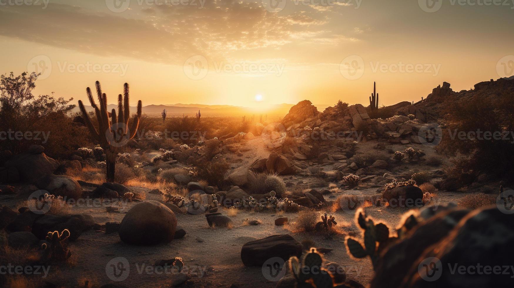 le coucher du soleil dans Joshua arbre nationale parc, Californie, uni États photo