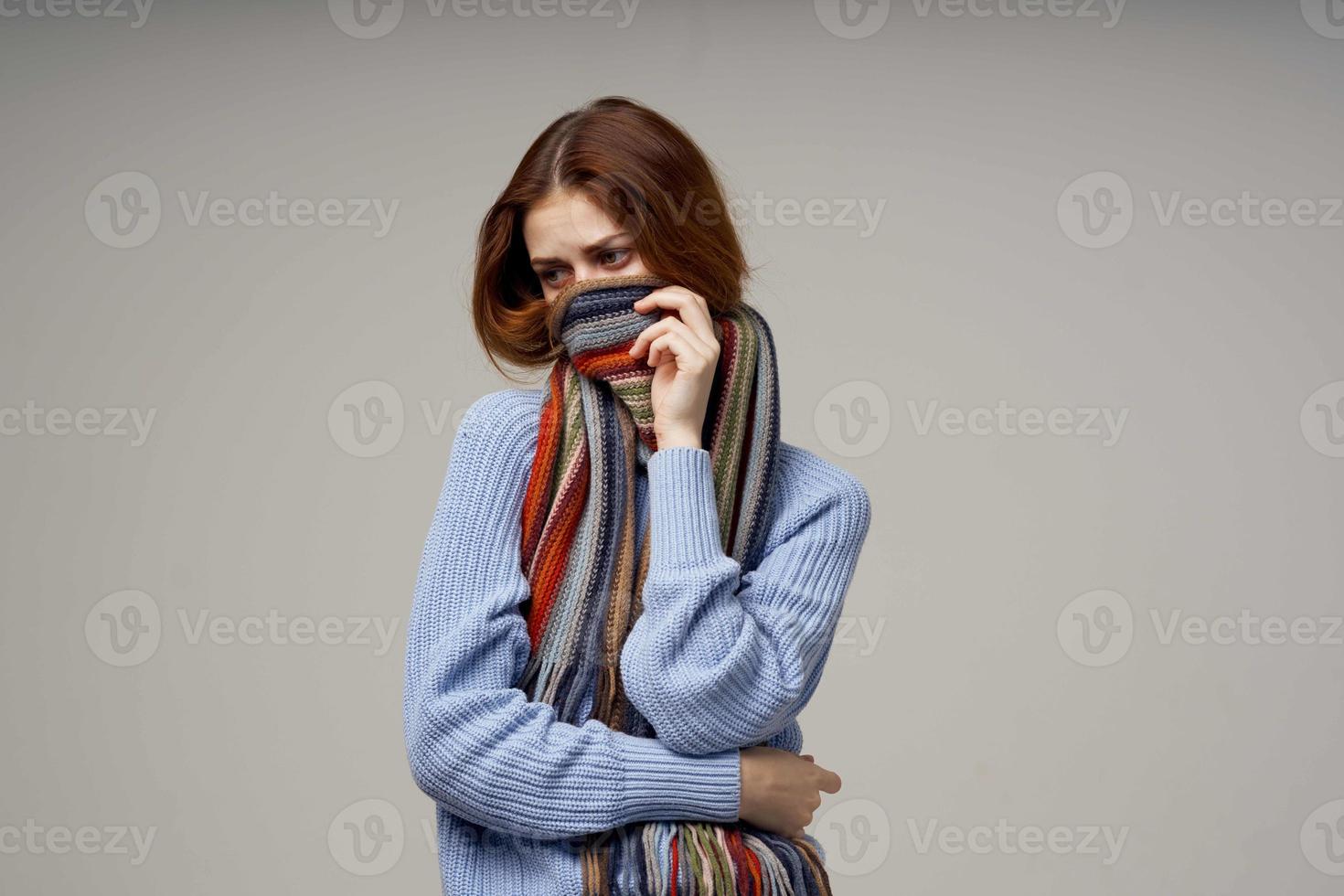 malade femme santé problèmes Température lumière Contexte photo