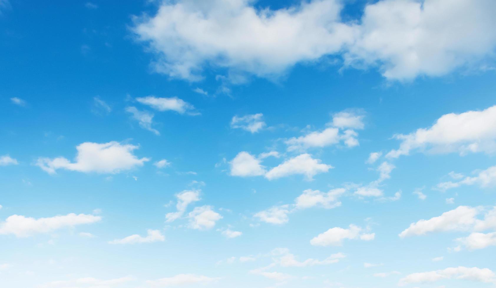 ciel bleu avec fond de paysage de nuages blancs photo