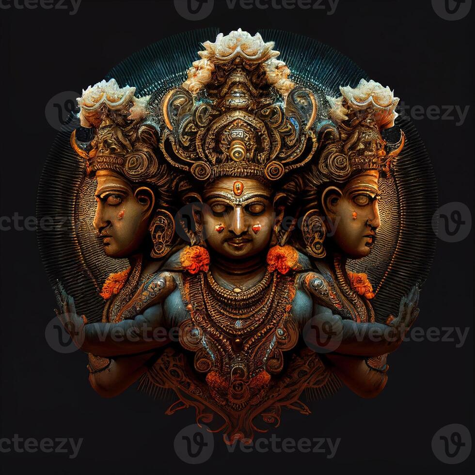 hindou Dieu Brahma illustration génératif ai photo