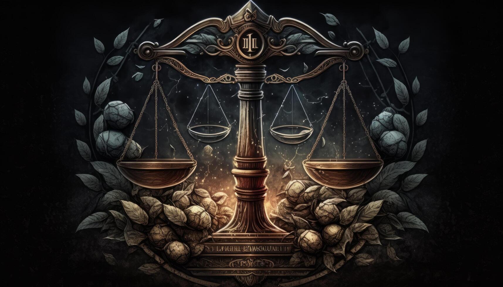 Balance de Justice graphique illustration vecteur image génératif ai photo