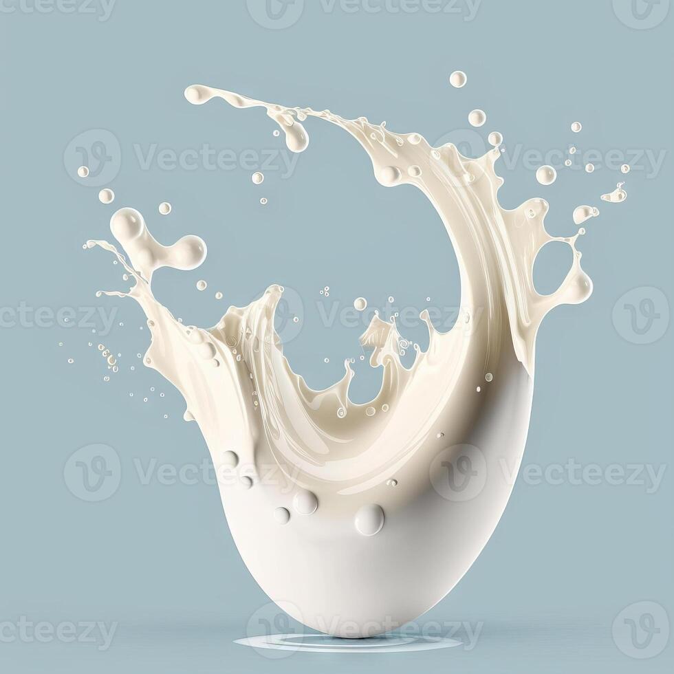 Lait fluide sans pour autant Contexte réaliste nourriture image génératif ai photo