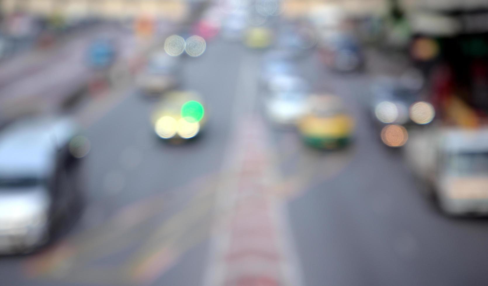 paysage urbain de trafic bokeh photo