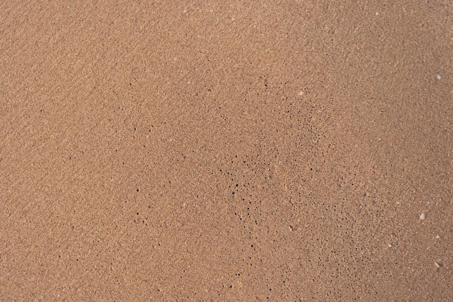 Vue de dessus des éclaboussures de sable et d'eau de mer avec espace copie sur une plage d'été tropicale propre photo