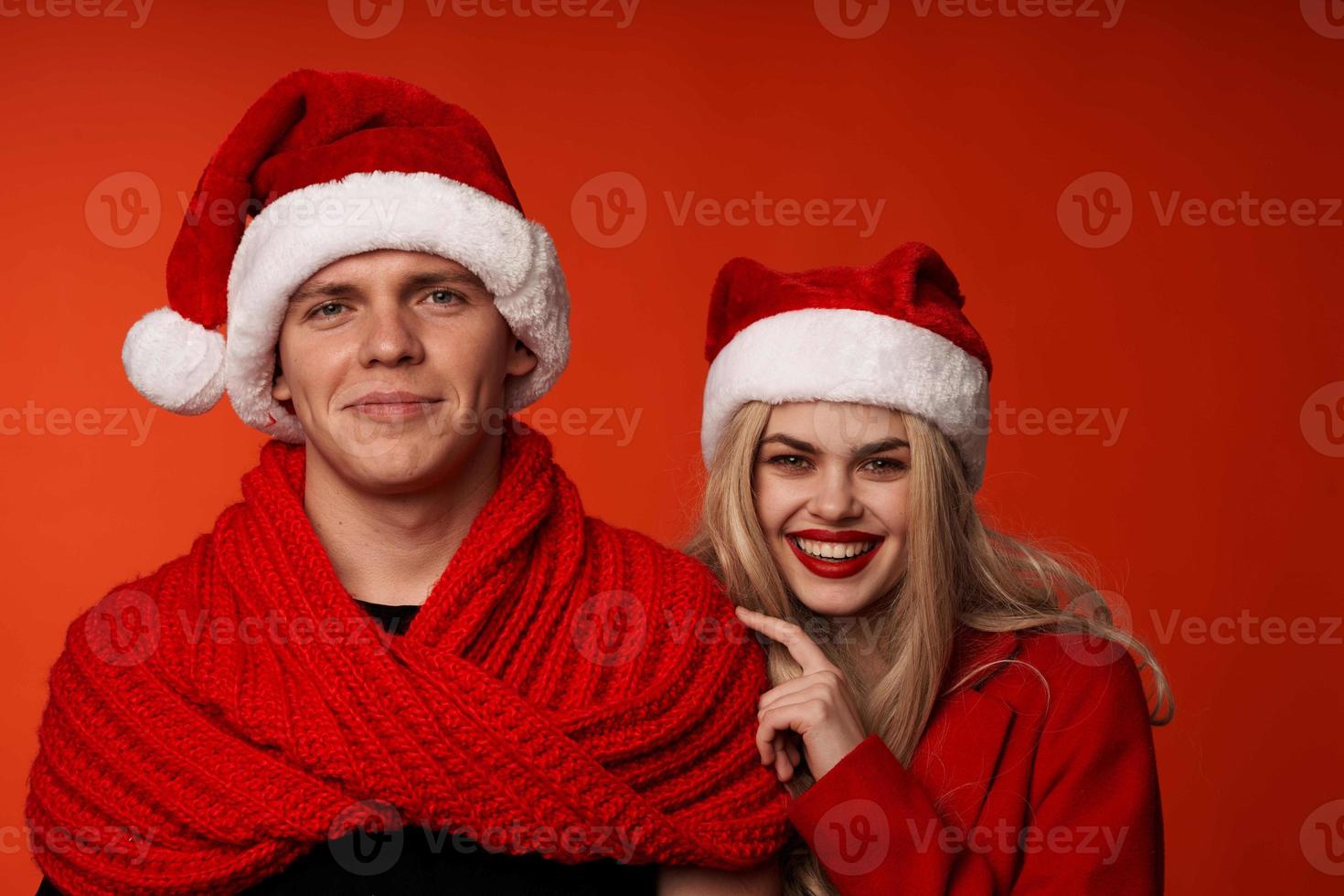 famille dans Nouveau années vêtements Noël vacances studio mode de vie photo