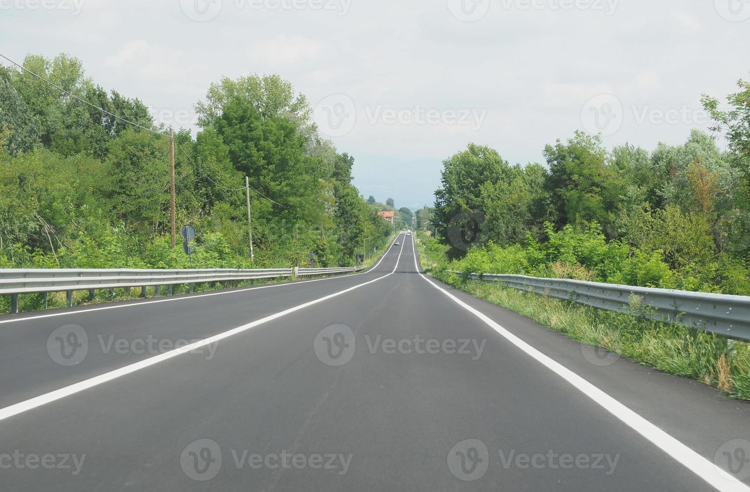 perspective de la rue depuis la pow du conducteur photo