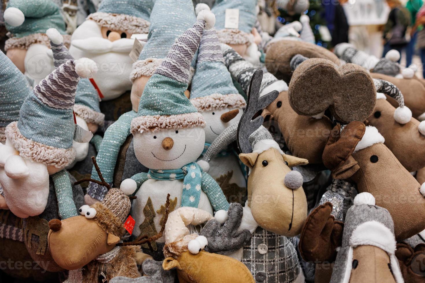 peluche Noël elfes dans rouge Chapeaux Contexte photo