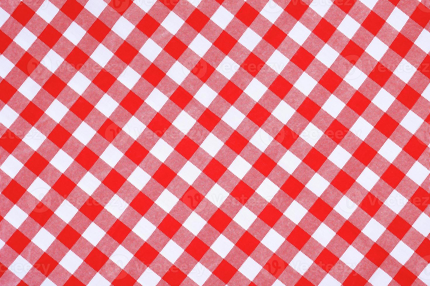 rouge blanc plaid nappe de table Contexte photo