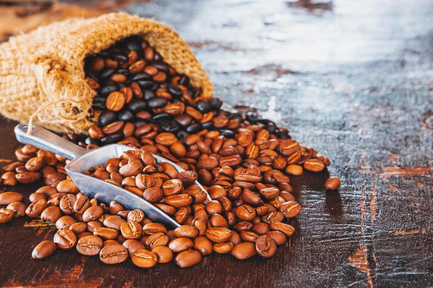 sac de grains de café photo