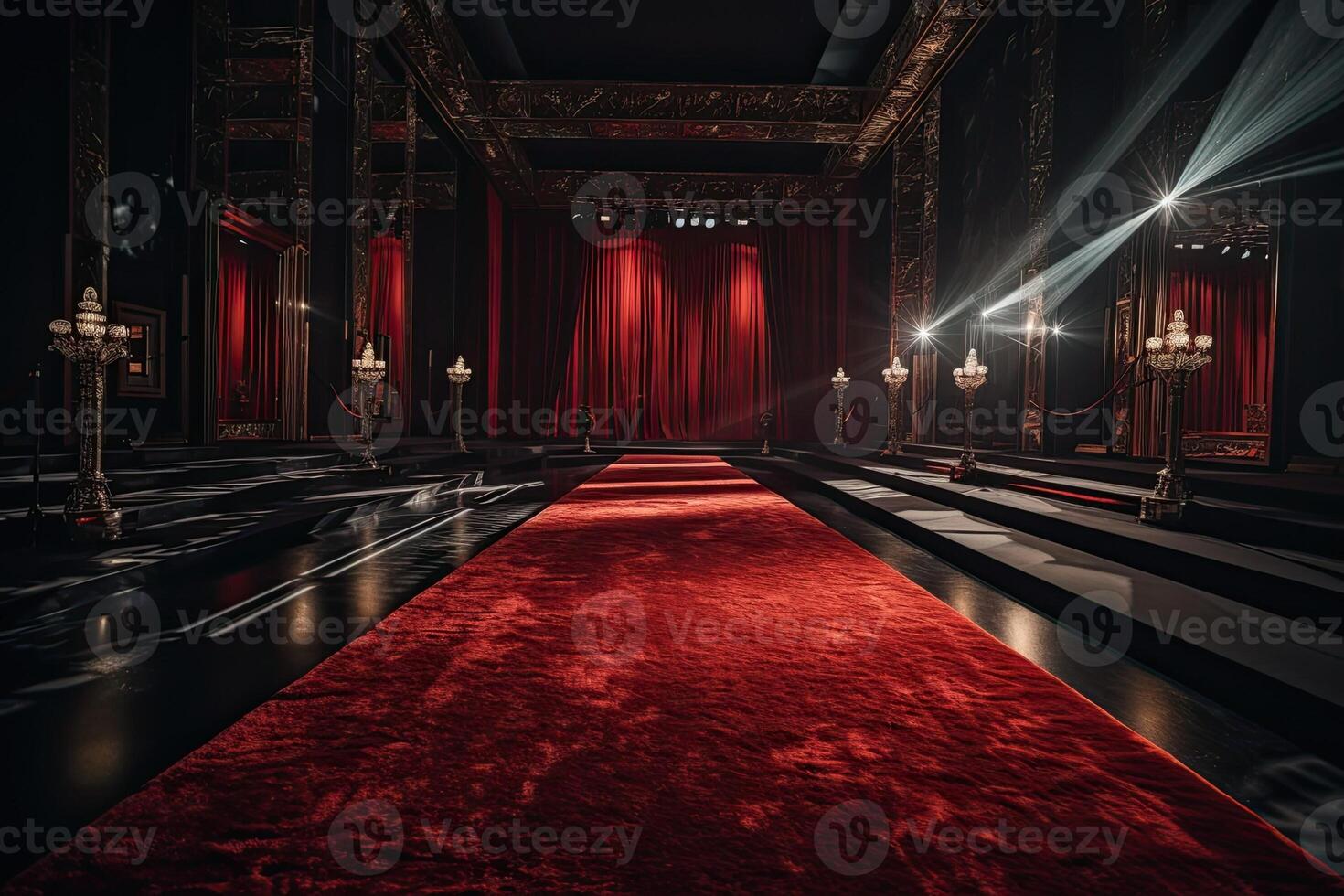 rouge tapis film premier gala spectacle luxe Contexte ai généré photo