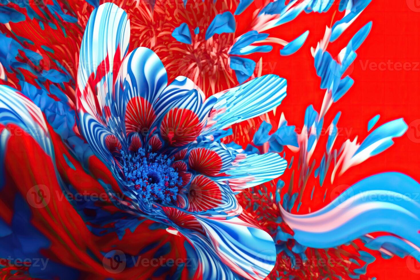 abstrait embrasé flou floral Contexte. ai généré photo