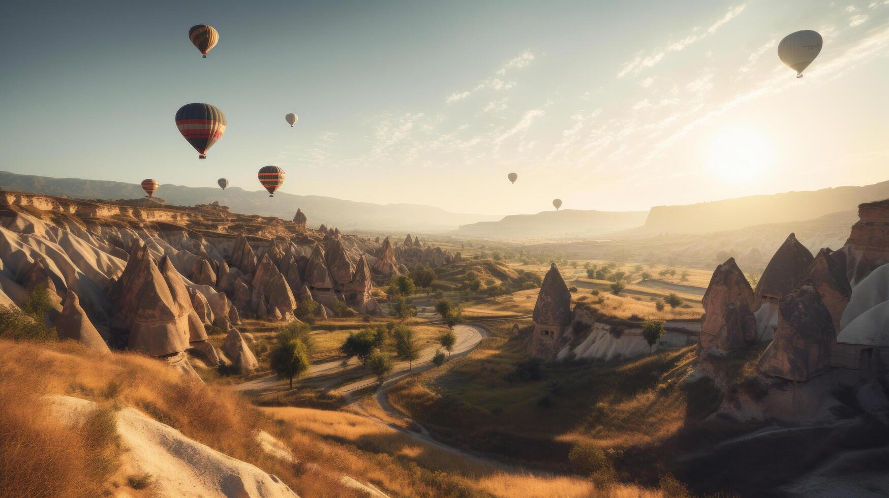 air des ballons Contexte. illustration ai génératif photo