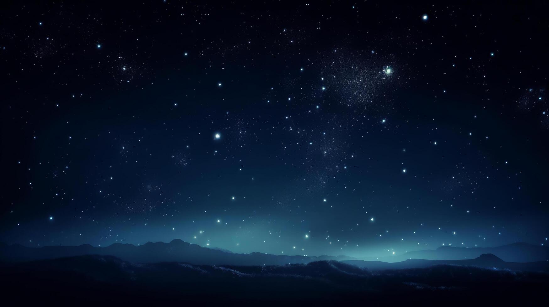 nuit ciel avec étoiles. illustration ai génératif photo