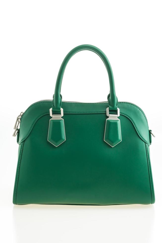 belle élégance et sac à main vert de mode de luxe photo