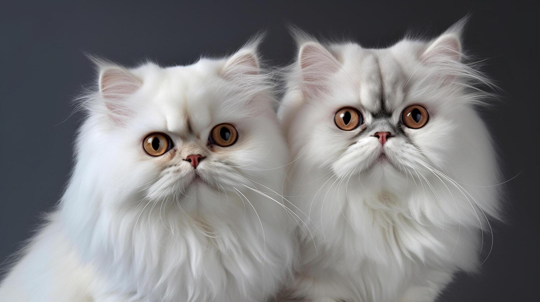 portrait de deux chats ai généré photo