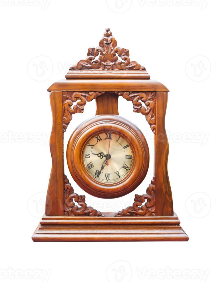 horloge vintage sur blanc photo