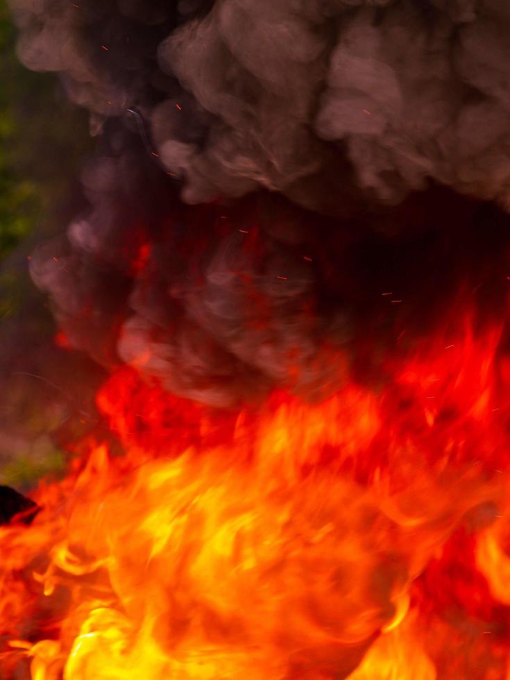 fond de flammes de feu photo