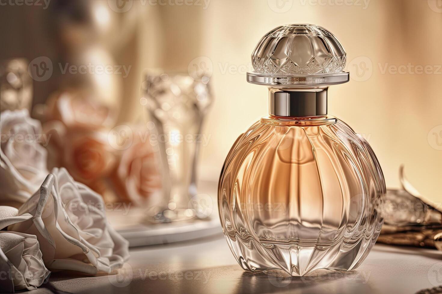 génératif ai illustration de une parfum bouteille photo