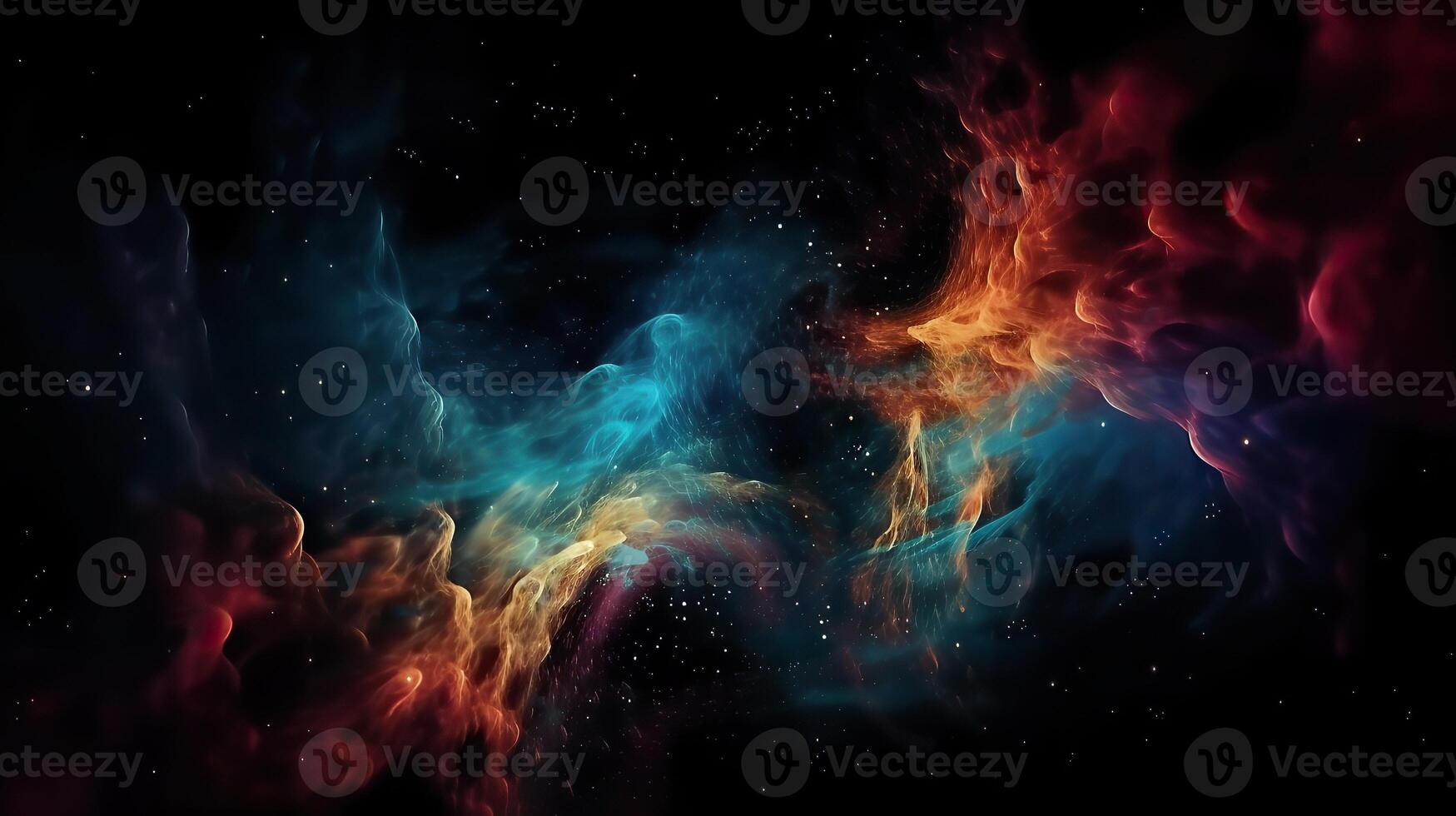 galaxie et nébuleuse. abstrait espace Contexte. interminable univers avec étoiles et galaxies dans extérieur espace. cosmos art. génératif ai photo