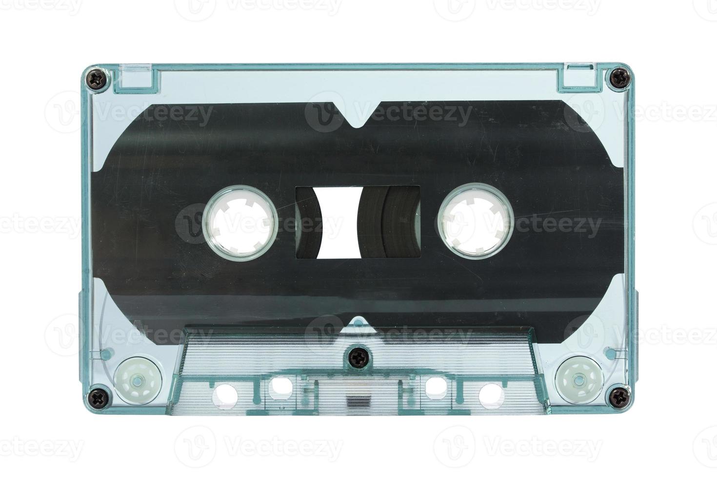 transparent cassette ruban isolé sur blanc avec coupure chemin photo