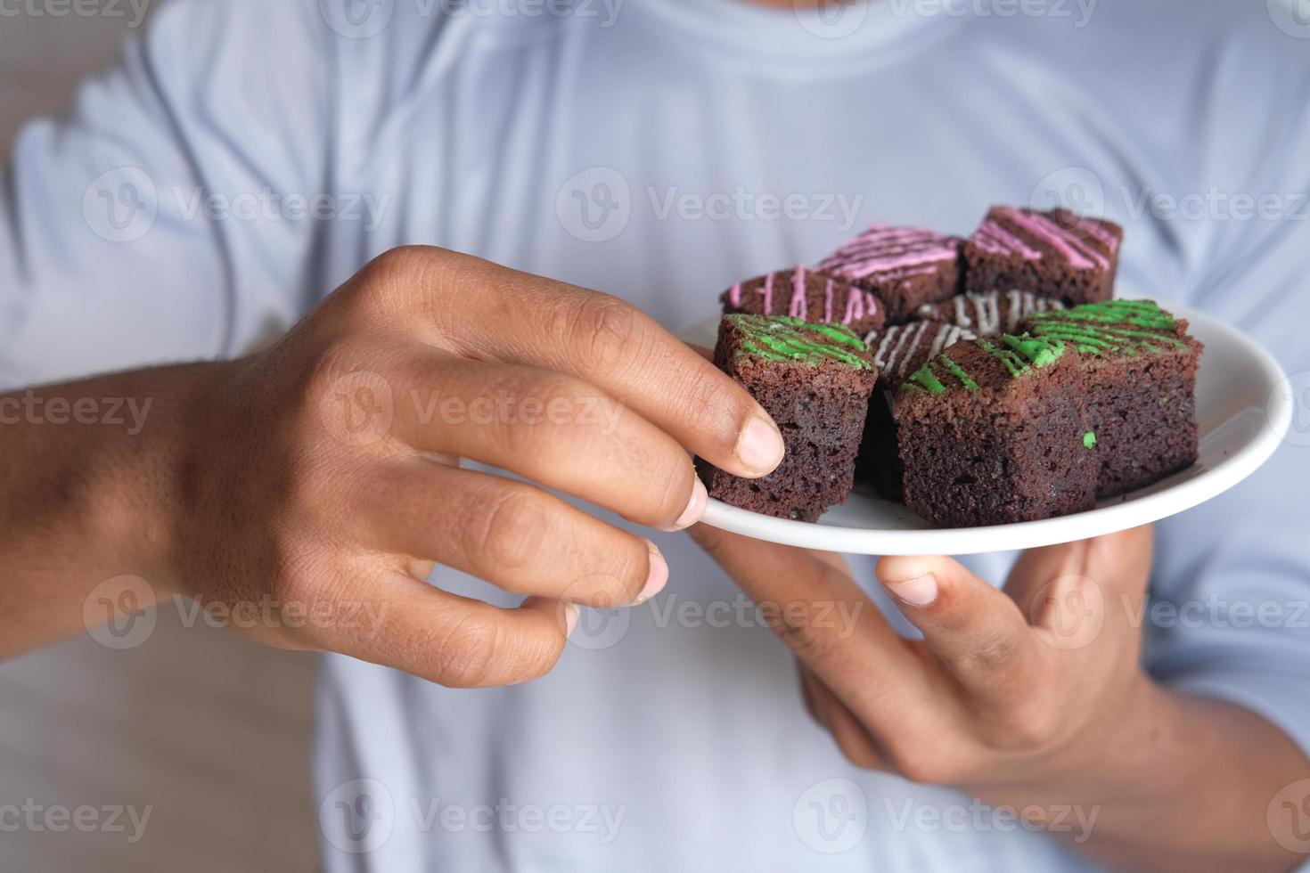 brownies sur assiette photo