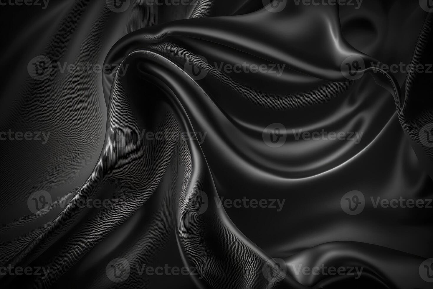 élégant noir satin texture Contexte. ai généré photo