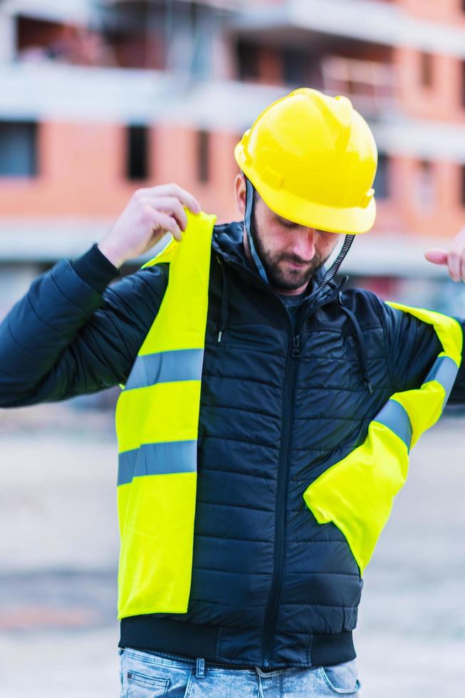 ingénieur ouvrier du bâtiment photo