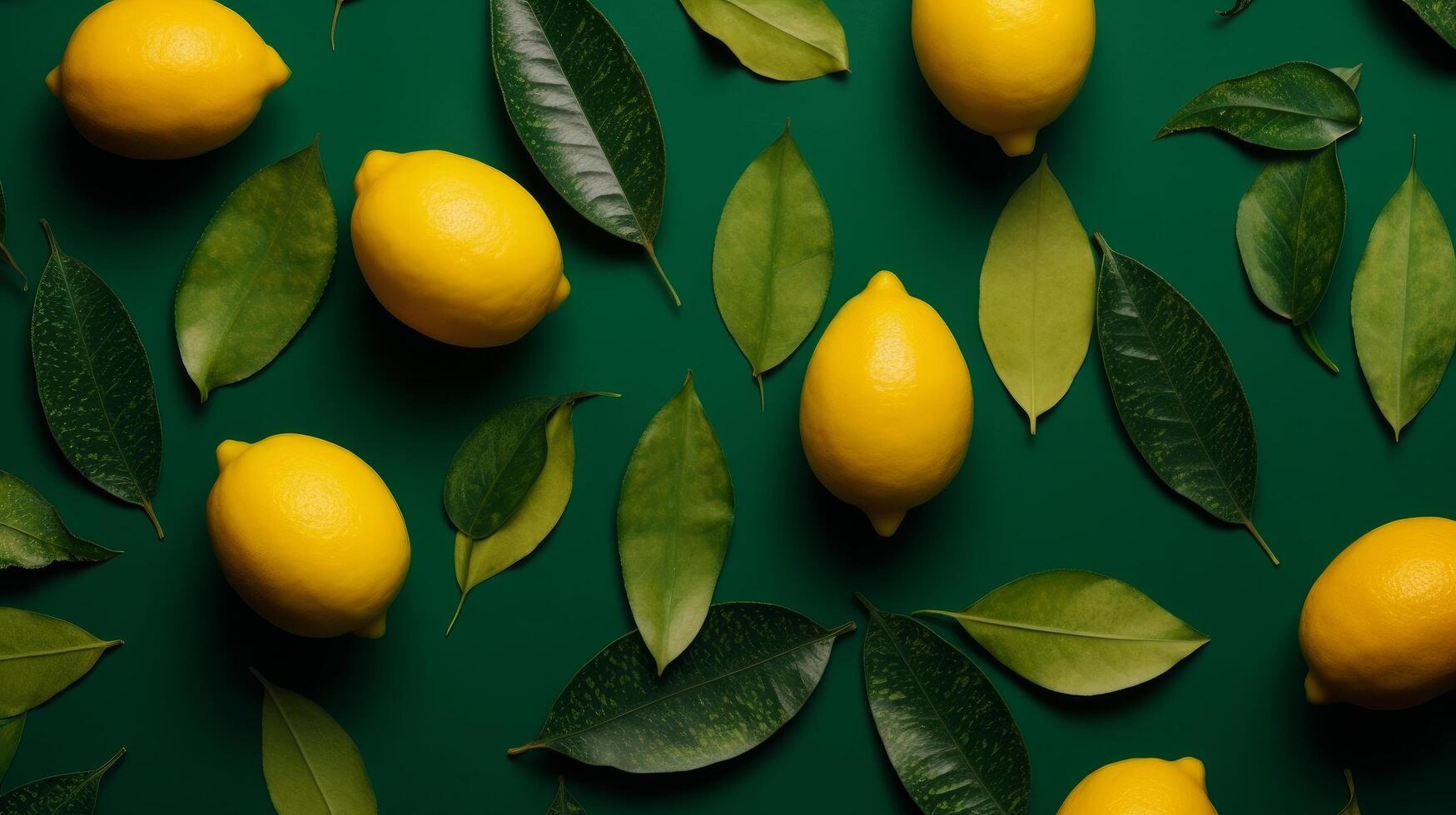 Naturel Contexte avec citron. illustration ai génératif photo