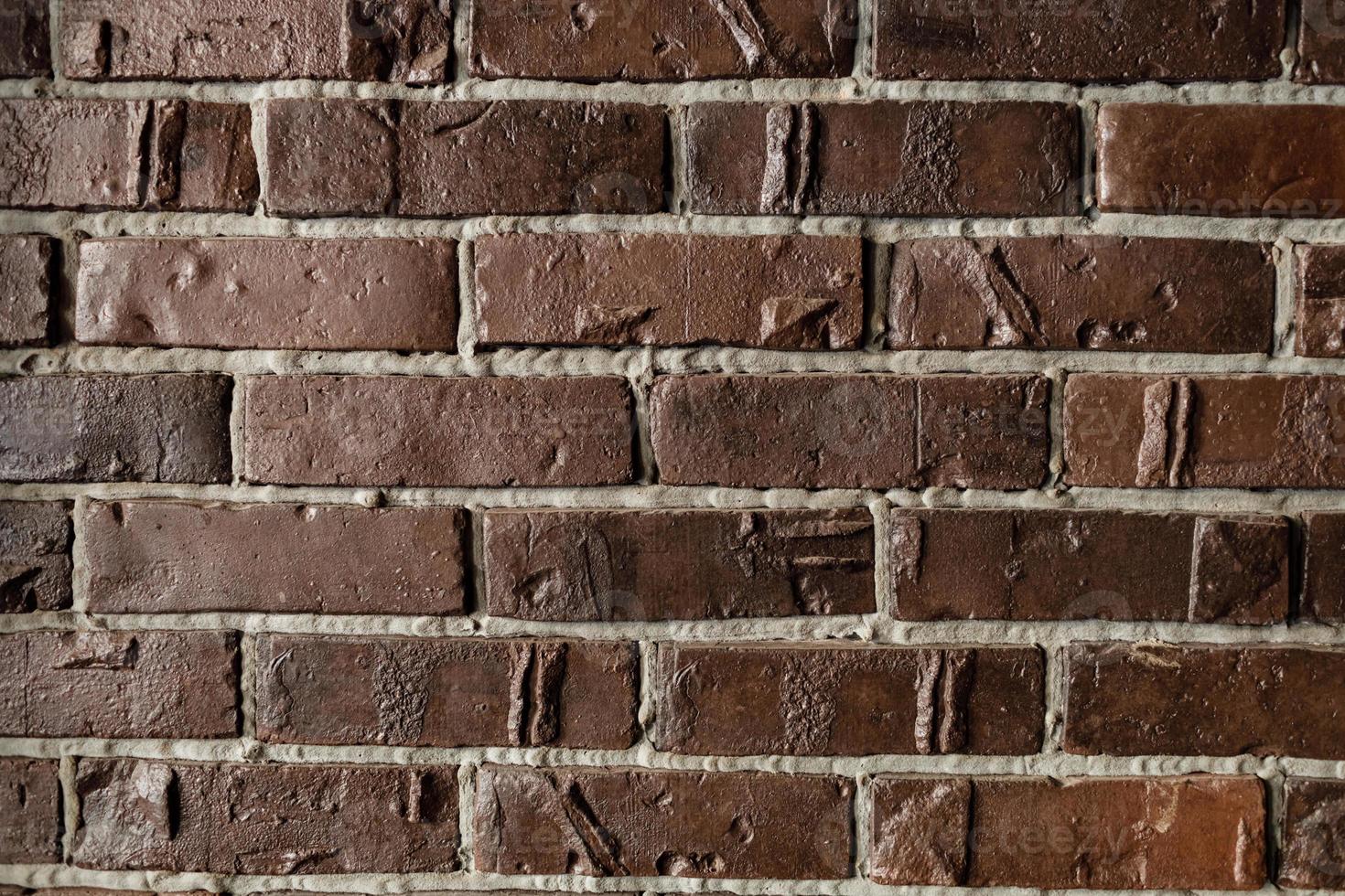 vieux mur de briques brunes, fond, texture. fond d'écran de veille. photo