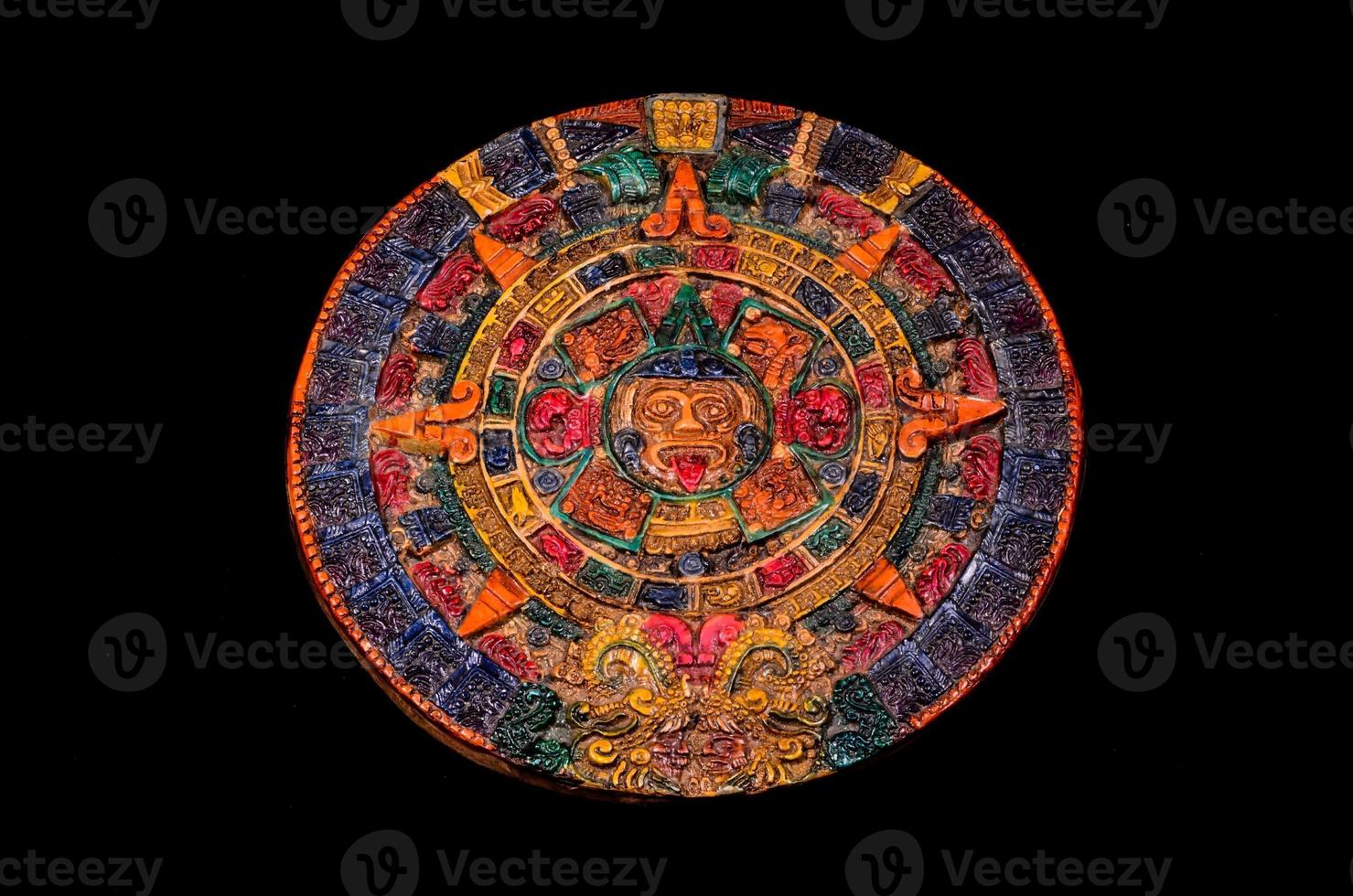 maya calendrier sur foncé Contexte photo