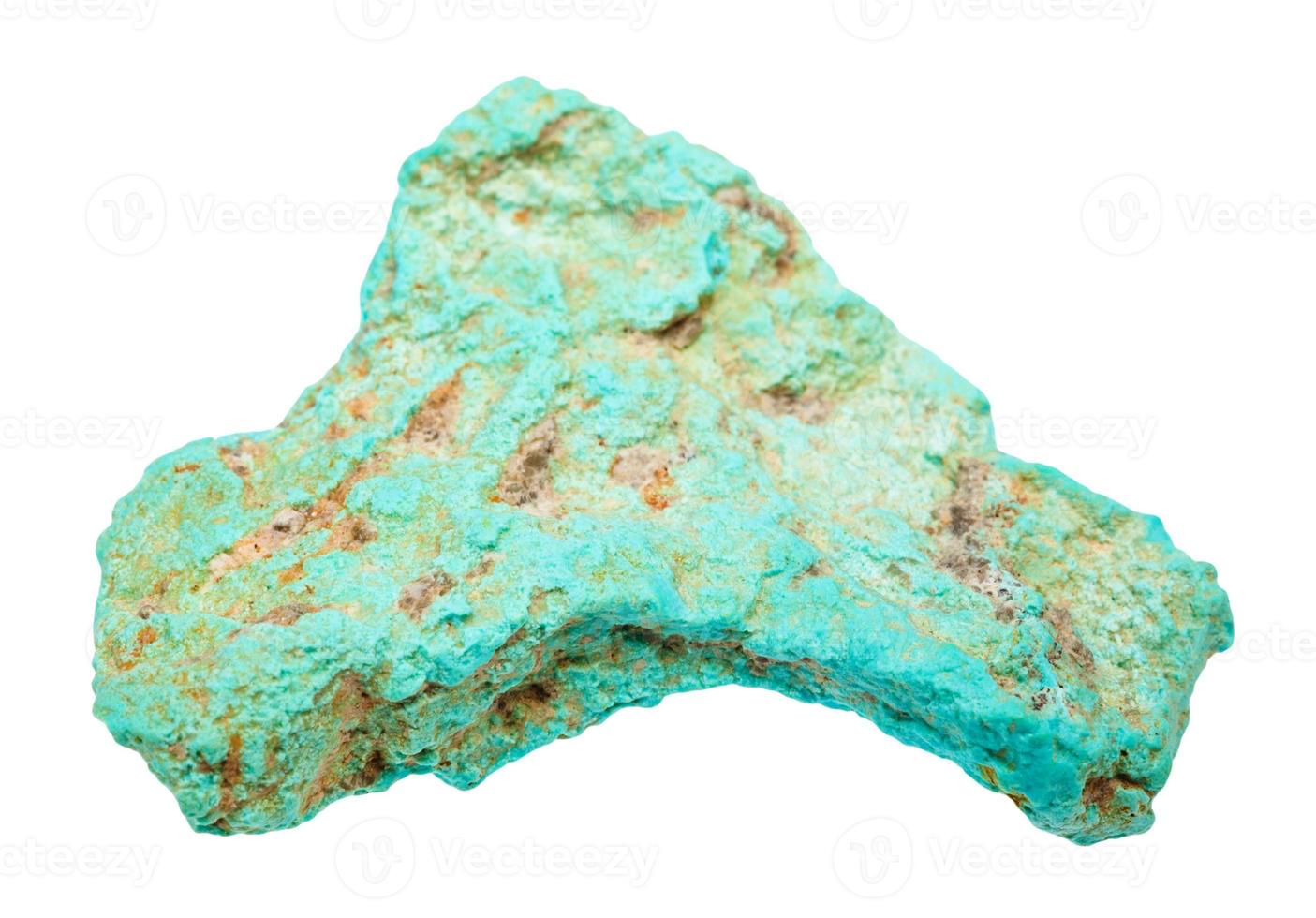 brut turquoise gemme isolé sur blanc photo