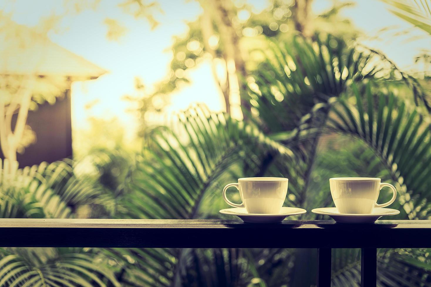 tasses à café en plein air photo