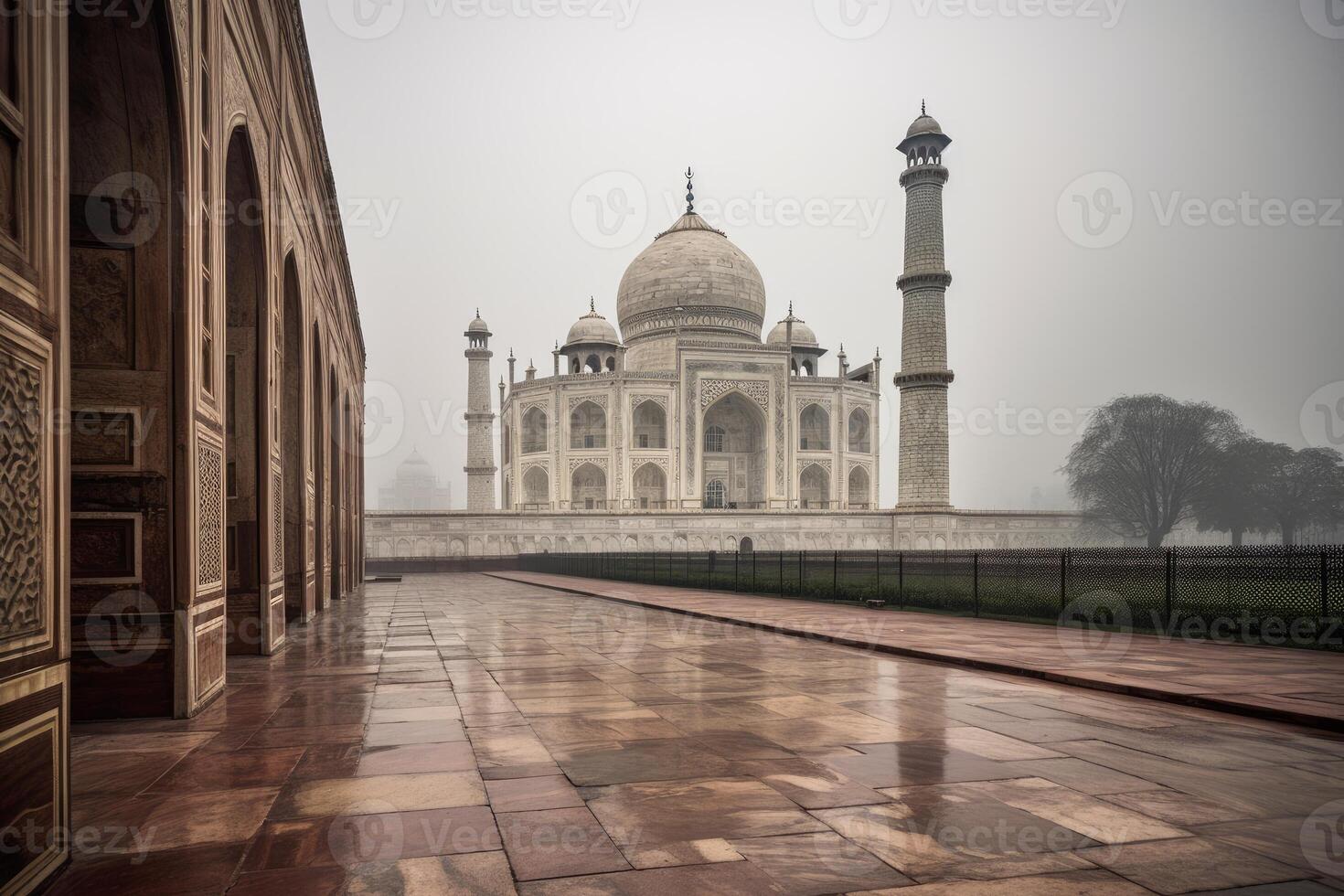 le magnifique taj méhal dans Inde vue génératif ai photo