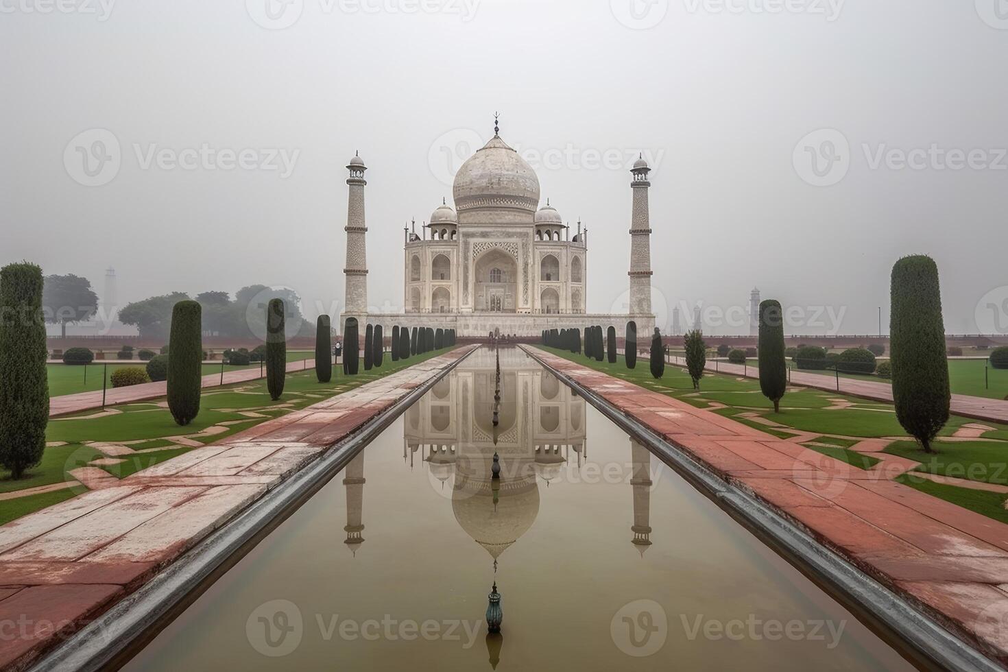 le incroyable taj méhal dans Agra image génératif ai photo