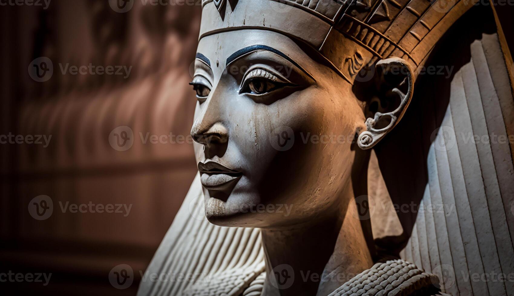 tiye, portrait de une femme reine de ancien Egypte. génératif ai photo