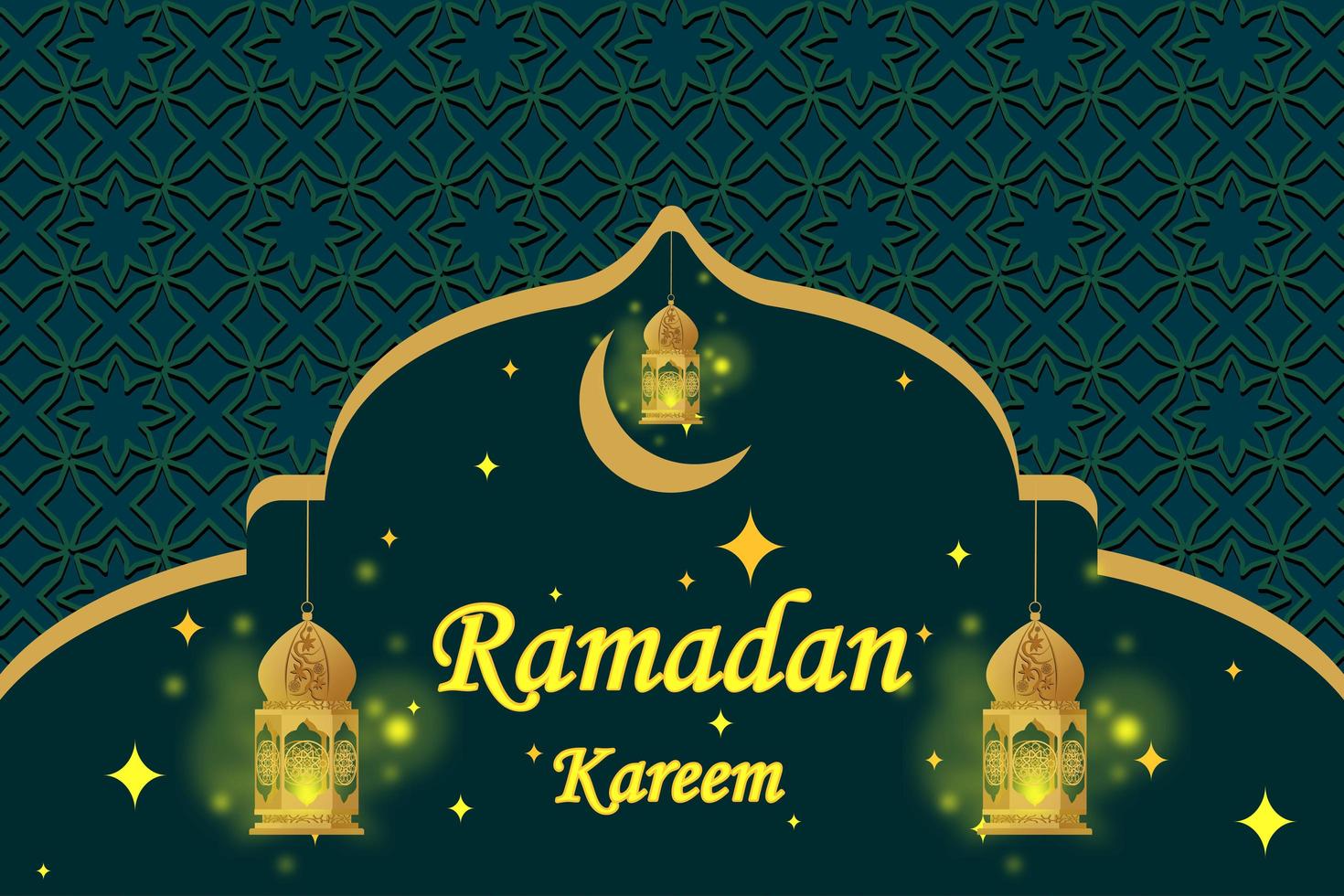 Ramadan mois fête Contexte avec lanternes photo