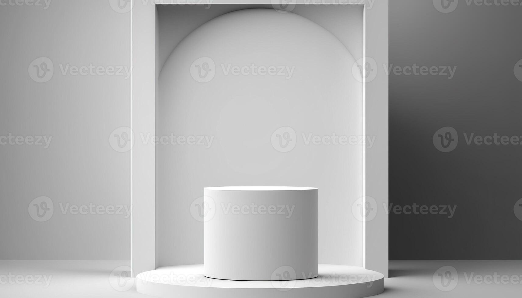 réaliste 3d blanc thème podium pour produit afficher. ai généré photo