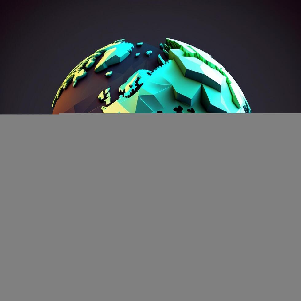 Terre globe planète enregistrer Terre aller vert ai génératif photo